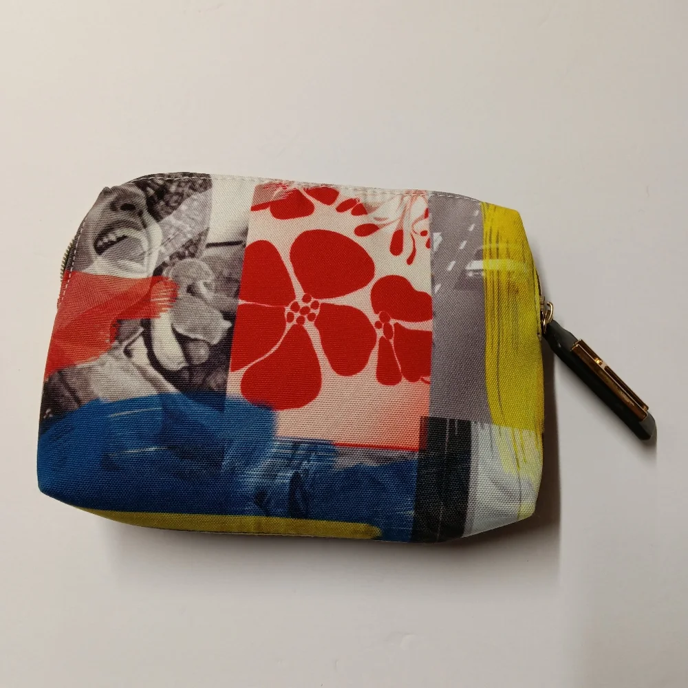 Hayward Designer Colorful Canvas Zip Cosmetic Pouch